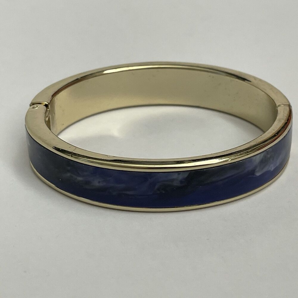 Blue Gold-tone Fashion Bangle Bracelet